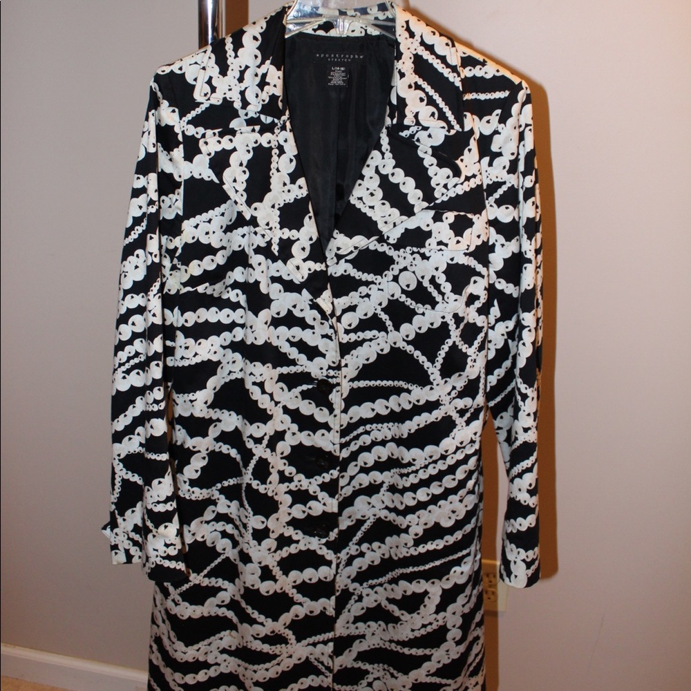 Black and white coat
